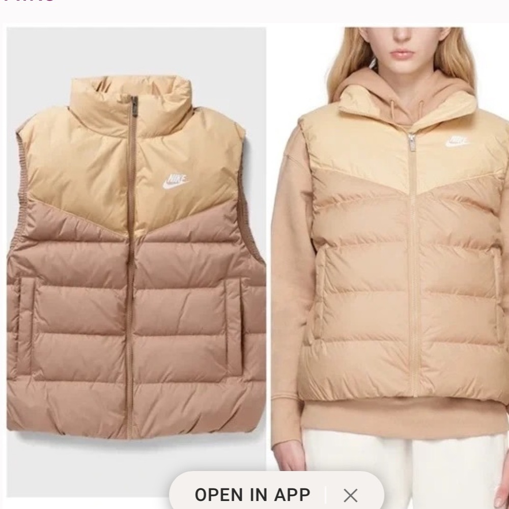 Nike Womens Sportswear Therma-Fit Windrunner Down Vest women size xs loose fit